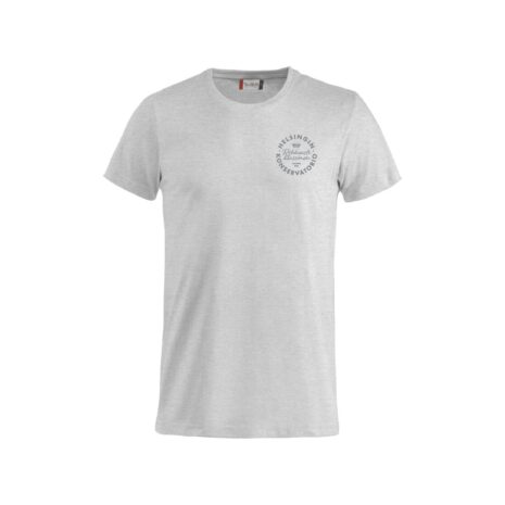 HEKO108 harmaa tuhka aikuisten t-paita harm rintalogolla HEKO108 harmaa tuhka aikuisten t-paita harm rintalogolla